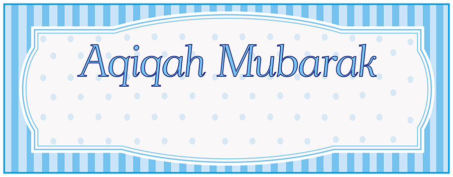 Aqiqah Mubarak Personalised Banners