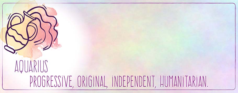 Zodiac Aquarius Star Sign Personalised Birthday Banners