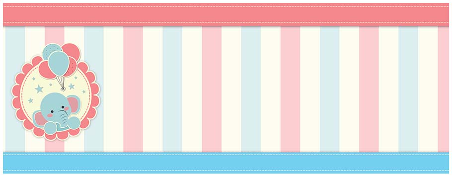 Cute Baby Elephant Personalised Baby Banners 