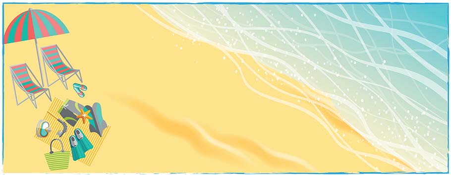 Beach Holiday Travel Personalised Banners