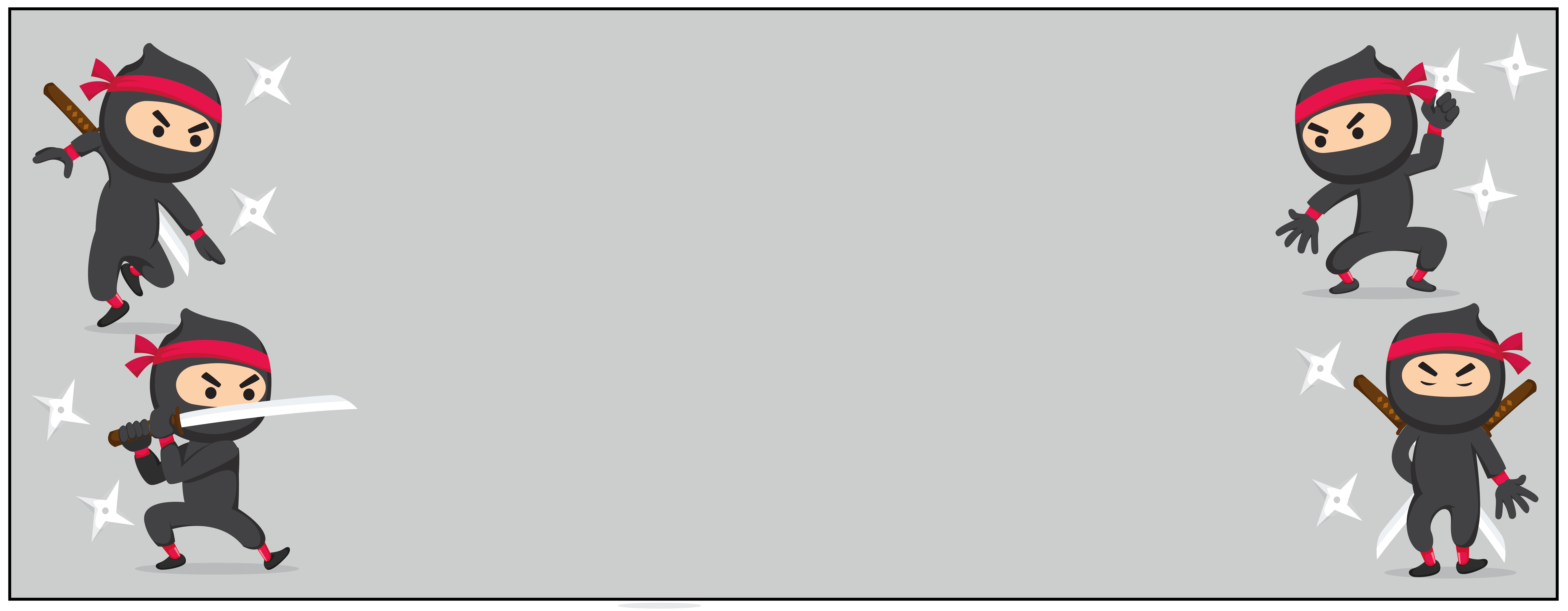 Black Ninja Personalised Birthday Banners