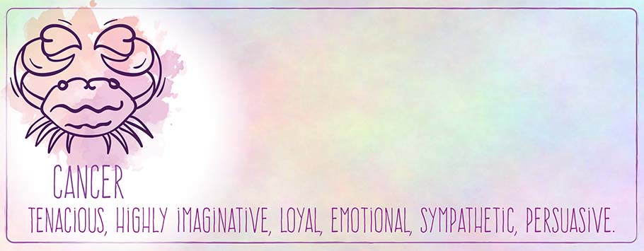 Zodiac Cancer Star Sign Personalised Birthday Banners