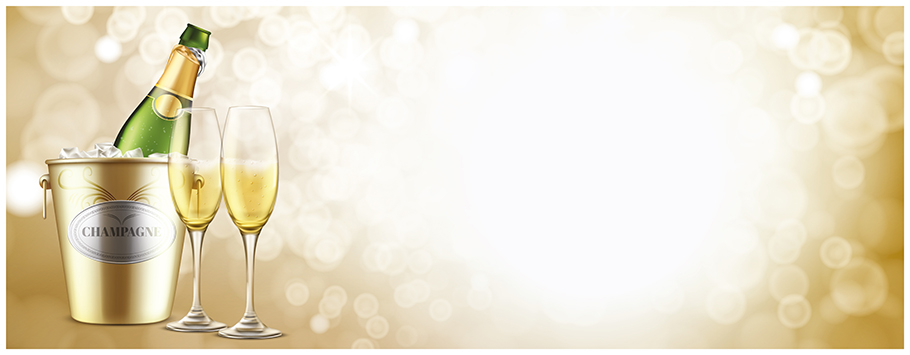 Champagne on Ice Personalised Birthday Banners