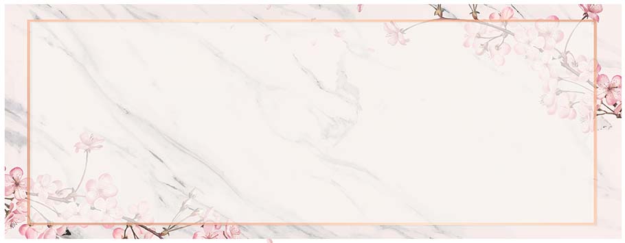 Cherry Blossom Marble Personalised Birthday Banners