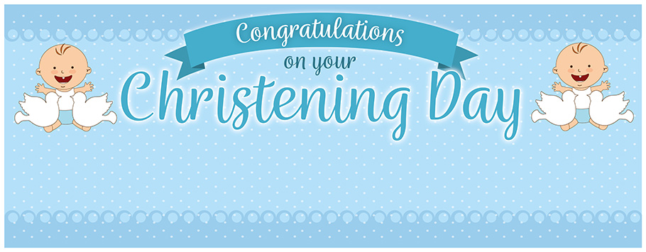 Christening Baby (Congratulations) Personalised Banners