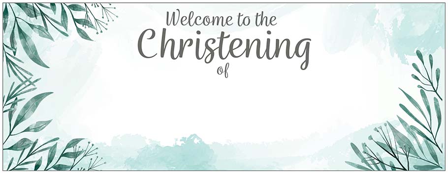 Christening Day Personalised Banners 