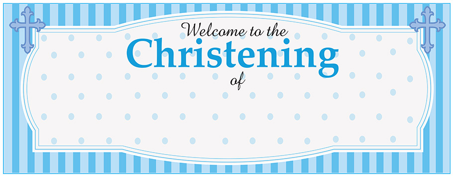 Christening (Welcome to) Personalised Banners