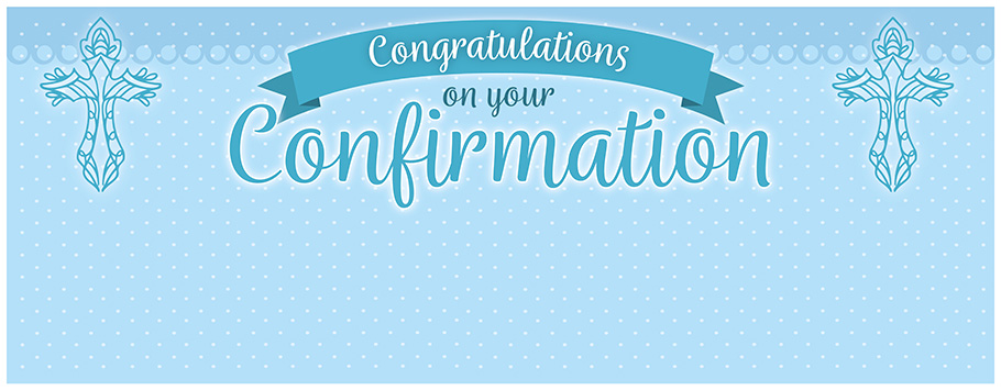 Confirmation Cross (Congratulations) Personalised Banners