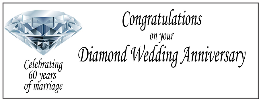 Diamond Wedding Anniversary Personalised Banners