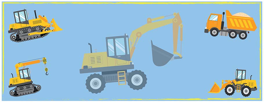 Digger Personalised Birthday Banners