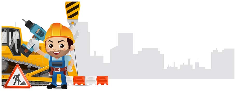 Digger Roadworks Personalised Birthday Banners - Available for Boy or Girl