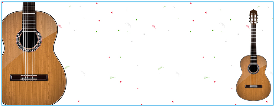 Acoustic Guitar Personalised Birthday Banners