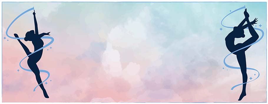 Gymnastics Ribbon Personalised Birthday Banners