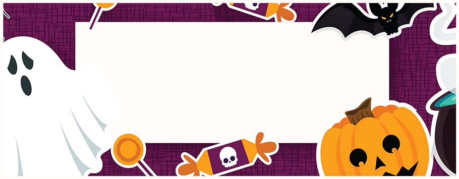 Birthday Halloween Sweets & Pumpkin Personalised Banners