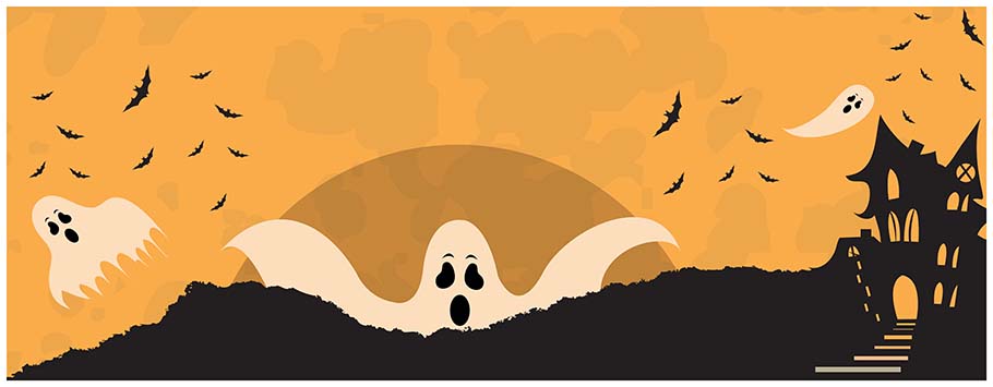 Halloween Ghost & Ghouls Personalised Banners