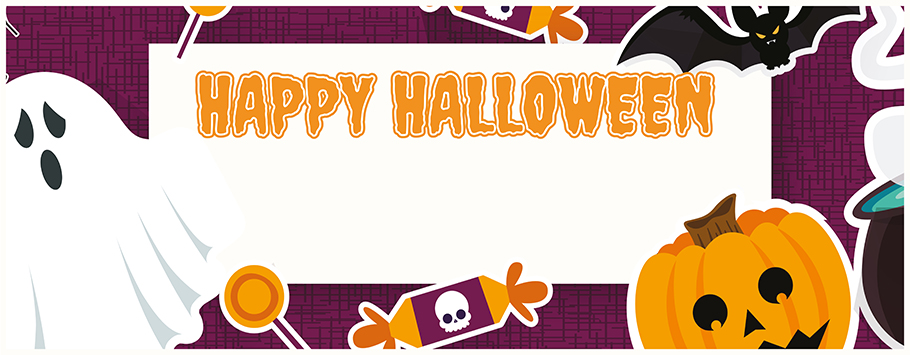 Happy Halloween Sweets & Pumpkin Personalised Banners