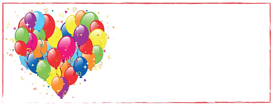 Heart Balloon Personalised Birthday Banners