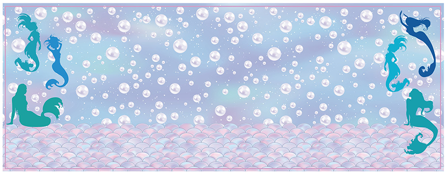 Mermaid Silhouette Personalised Birthday Banners