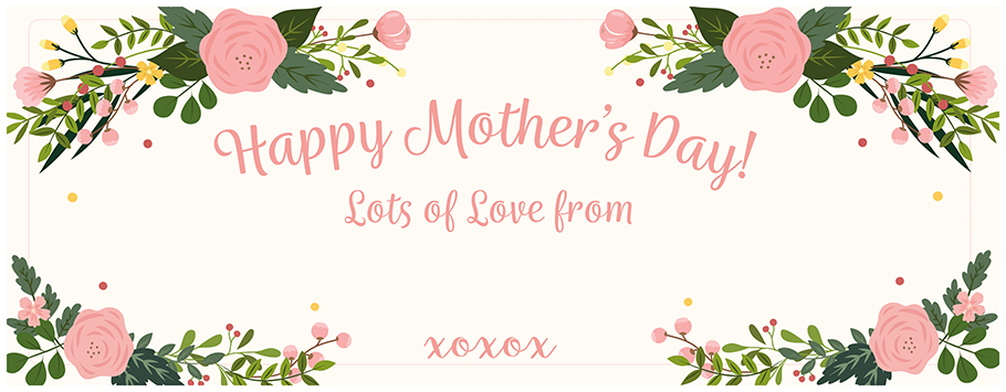 Mother's Day Rose Garland Personalised Banners