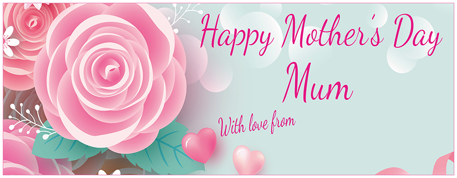 Mother's Day Rose Personalised Banners - Mum