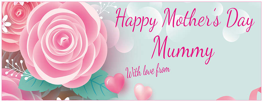 Mother's Day Rose Personalised Banners - Mummy