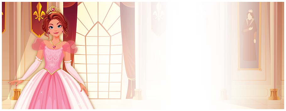 Beautiful Pink Princess Personalised Birthday Banners