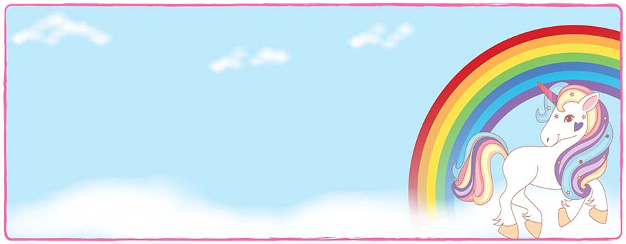 Unicorn Rainbow Personalised Birthday Banners