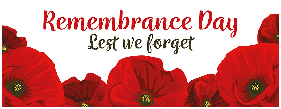Remembrance Day Poppy Day Lest we Forget Banners