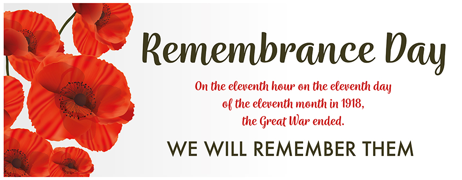 Remembrance Day We Will Remember Them Poppy Day Banners