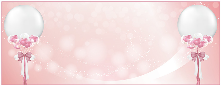 Rose Gold Tied Balloon Personalised Birthday Banners