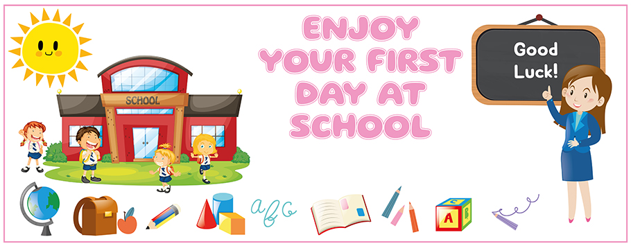 First Day At School Good Luck Personalised Banners