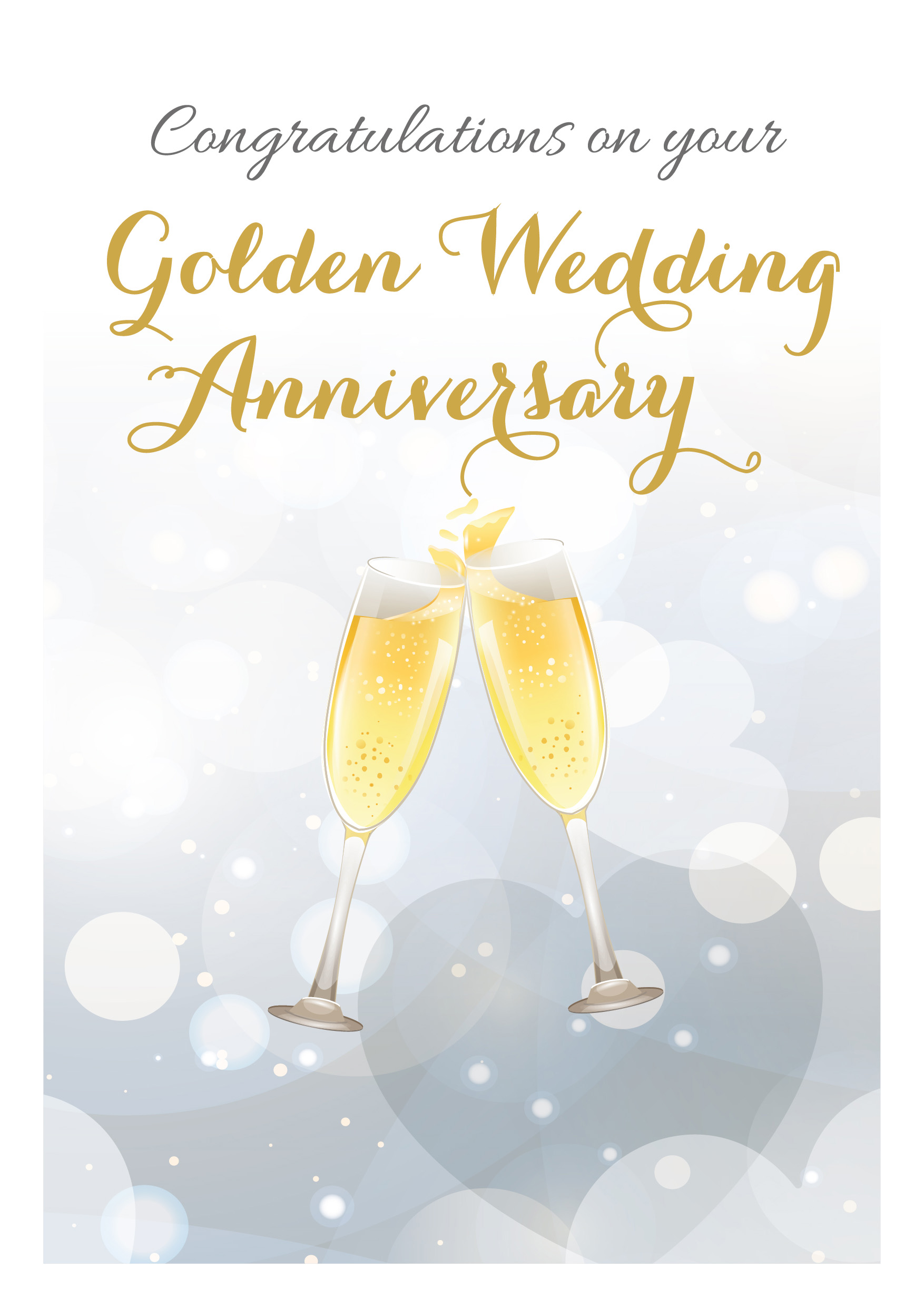 Congratulations on your Golden Wedding Anniversary Personalised Card