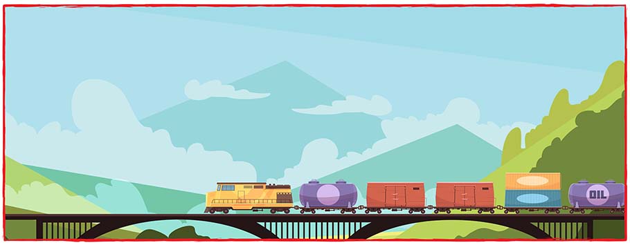 Freight Train Personalised Birthday Banners