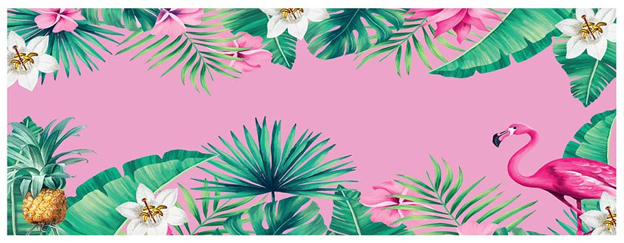 Tropical Flamingo Personalised Birthday Banners