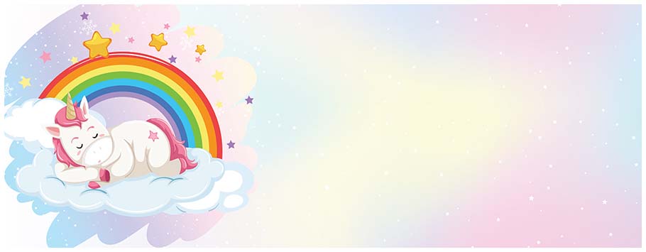 Unicorn Sleeping Personalised Birthday Banners