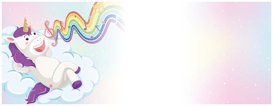 Unicorn Singing Personalised Birthday Banners