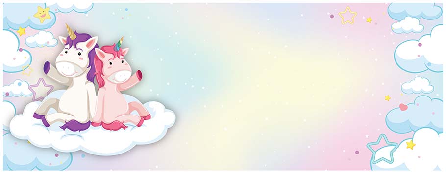 Unicorn Single Cloud Personalised Birthday Banners