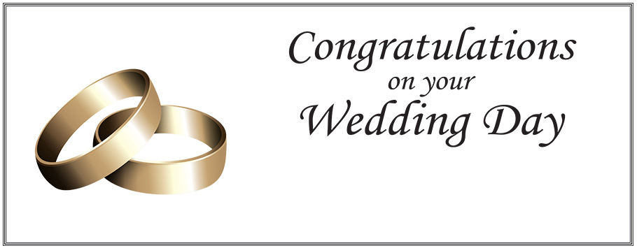 Wedding Day Wedding Band Personalised Banners