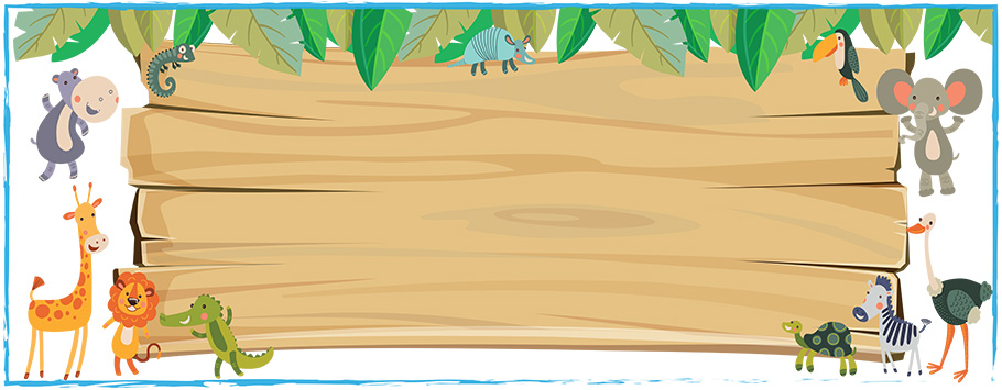 Zoo Animals Personalised Photo Birthday Banners 